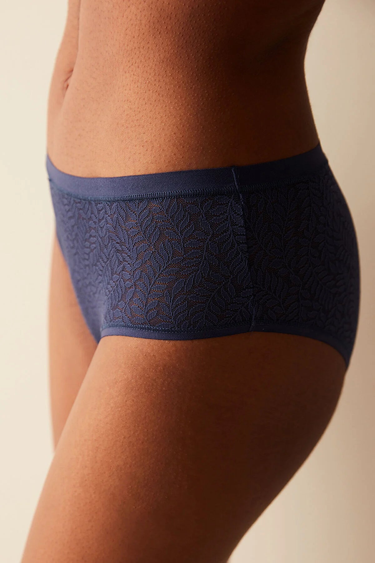 Lace Dream Navy Blue Hipster Panties - Comfort and Style in a 3-Pack Bundle