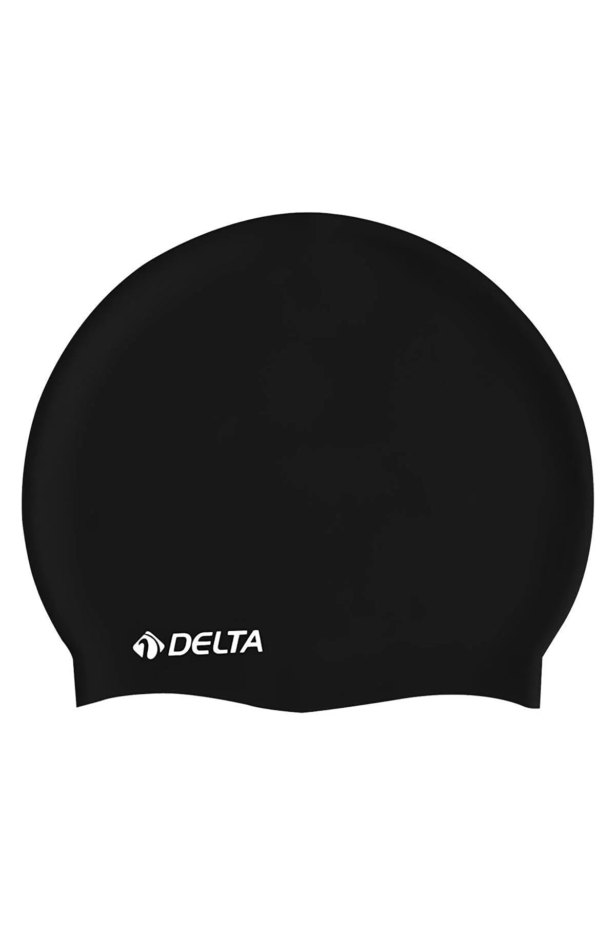 Silicone Bone Deluxe Swim Cap - Solid Black for Pool and Sea | Ideal for Braids, Dreadlocks, and Long Hair | Includes Free Ear Plugs and PVC Storage Bag