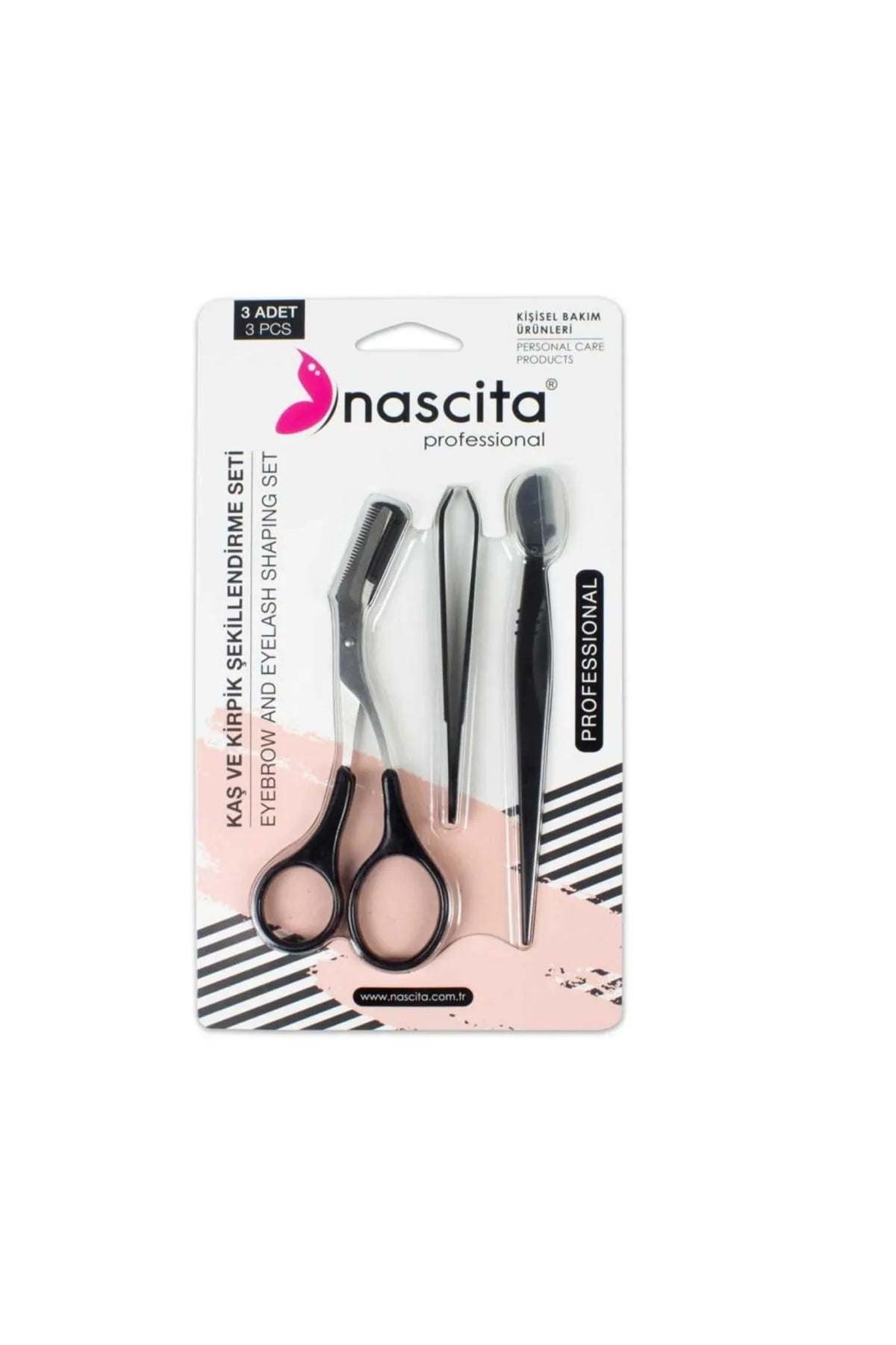 NascitaFace Care Set: Precision Scissors, Tweezers, and Razor for Effortless Beauty