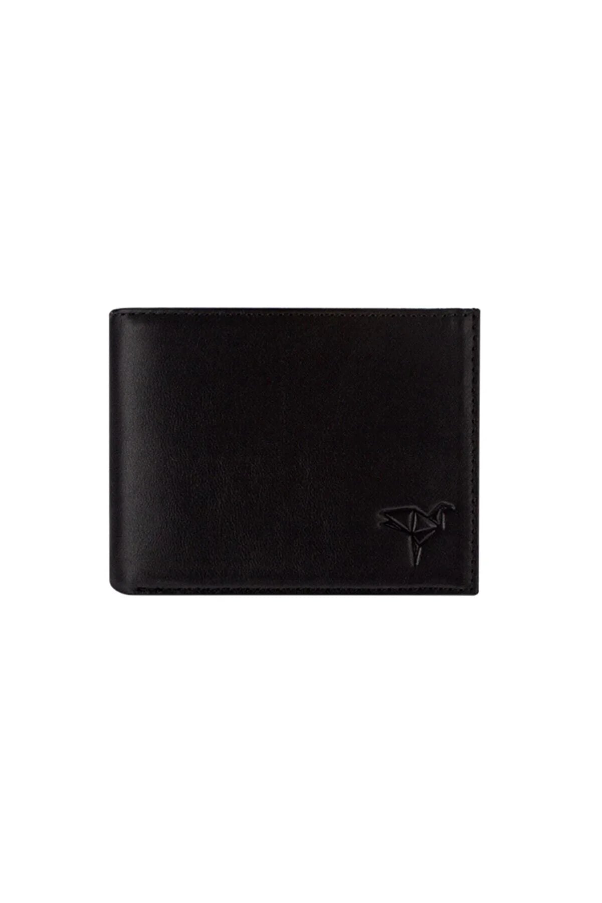 Jackson Genuine Leather RFID Blocking Natural Black Wallet with Coin Compartment