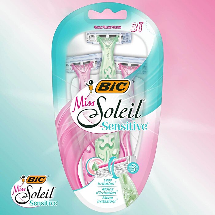 BIC Miss Soleil Sensitive 3-Blade Women's Razor for Smooth and Comfortable Shaving