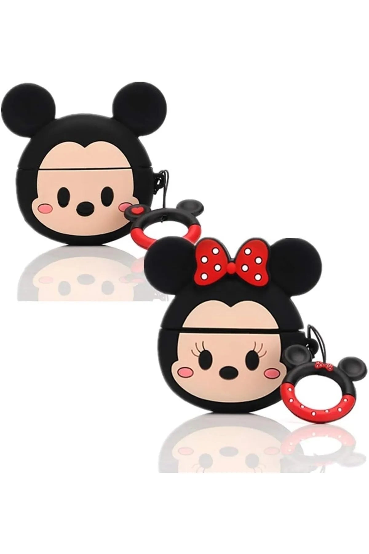 "3rd Generation Minnie Mouse AirPods Case - Cute Silicone Protective Cover with Keychain for Apple AirPods 3 (2021) - Multi-Color, Girls & Women's Accessories"