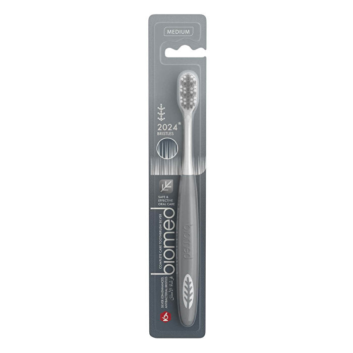 Biomed Silver Toothbrush Medium - Silver-Infused Bristles for Superior Cleaning Performance