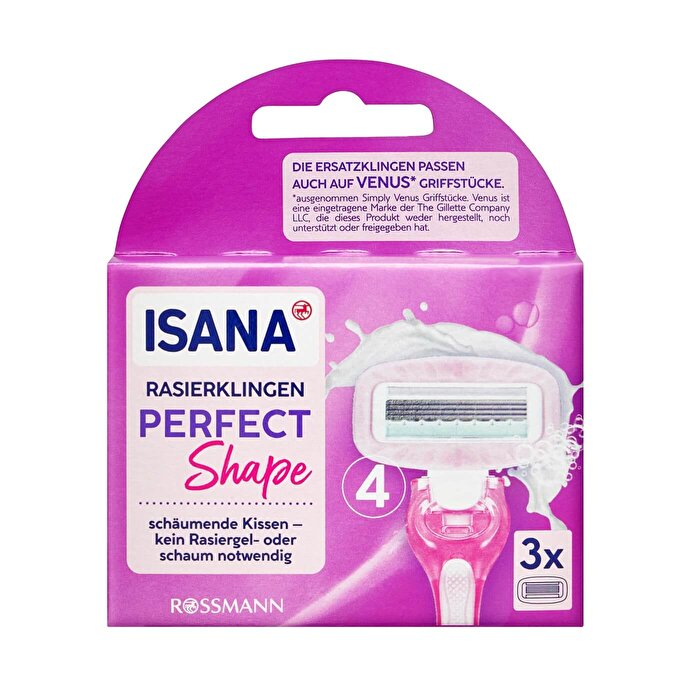 Isana Replacement Razor Blades for Women - Compatible with Gillette Venus Handles for Smooth & Comfortable Shave