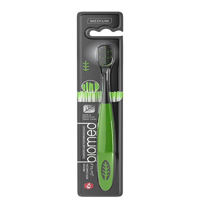 Biomed Black Toothbrush Medium - Black-Infused Bristles for Superior Cleaning Performance